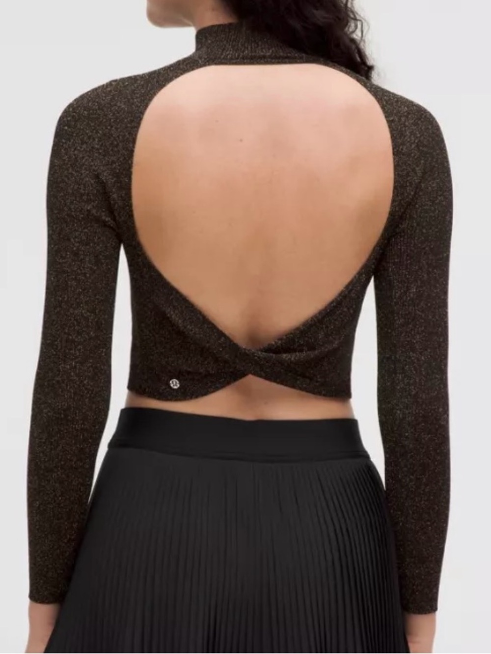 Lululemon Glitter Knit Twist-Back Long Sleeve in Large